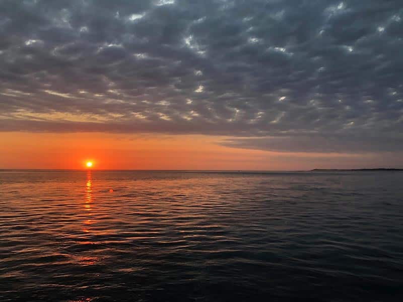 Pêche au thon Arcachon Atlantique - Vincent Reveleau Balade sur Chaland - lecher-soleil-journée-peche-coucher-soleil-peche-large-cap-ferret